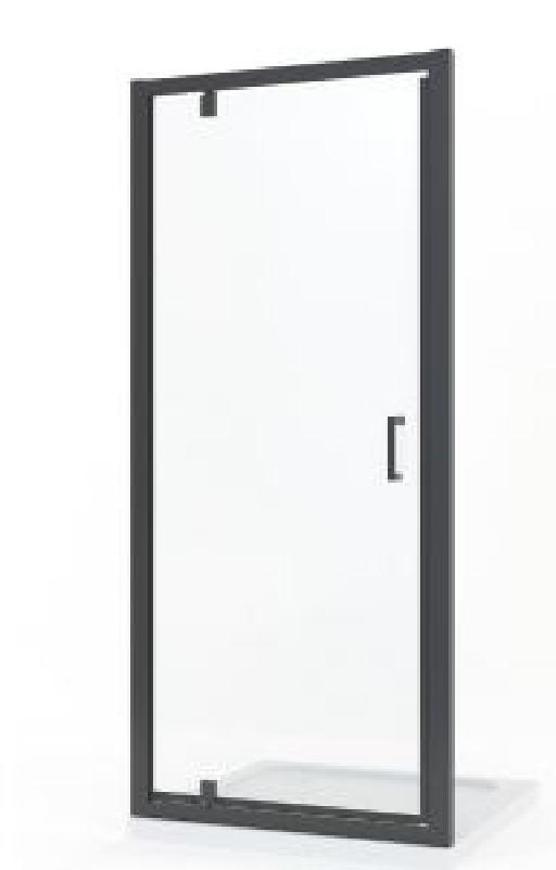 Evo black porte pivotante 80cm col noir mat - Waterfront